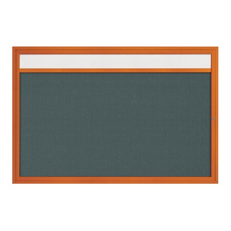 United Visual Products Slim Enclosed Corkboard, 36"x36", Black Alum Frame/Rubber UVEB3636-BLACK-RUBBER
